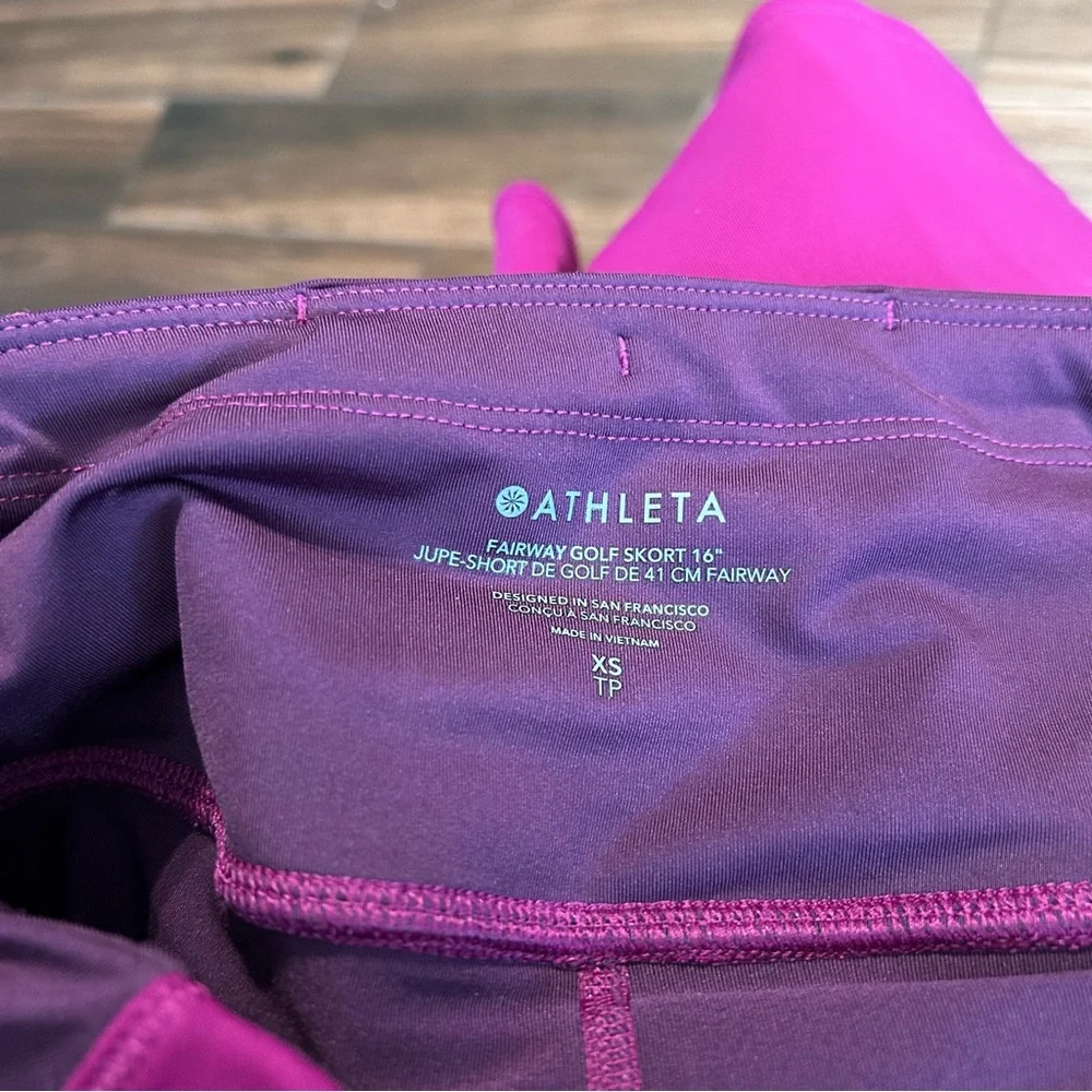 Athleta Fairway Golf Skort‎ 16” Plum Purple X-Small XS